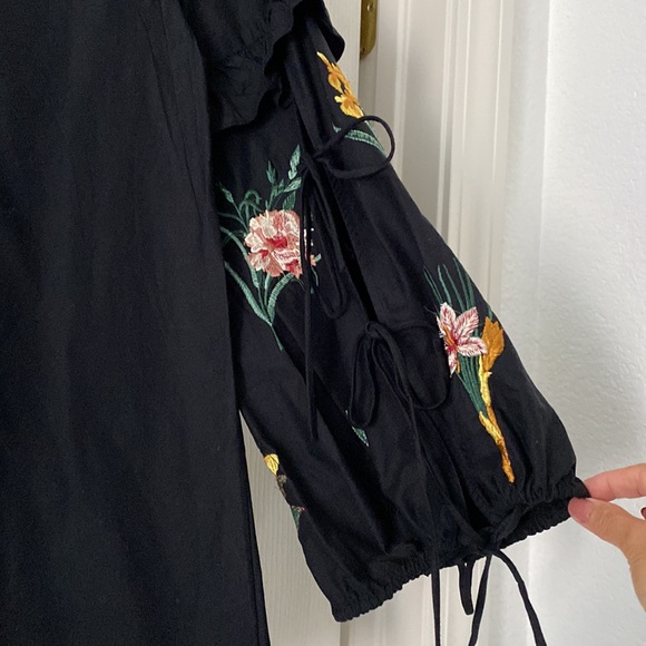 Zara Embroidered Poplin Dress - Picture 4 of 7